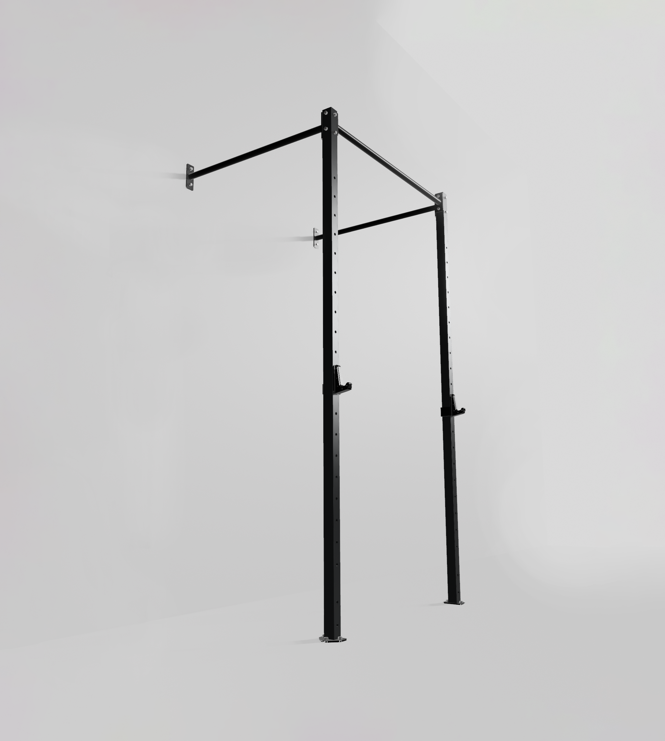 Render of the Wo Rig (Wall Mounted Rig) - Left Diagonal View